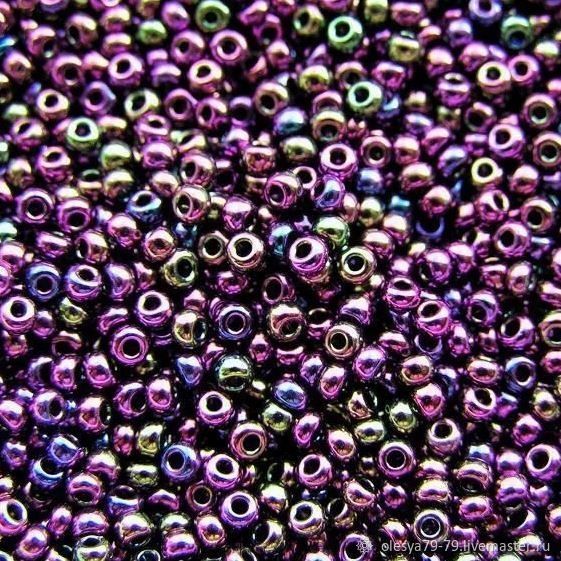 10 gr 10/0 Czech beads Preciosa 59195 lilac rainbow, Beads, Chelyabinsk,  Фото №1