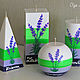 Set of fragrant candles 'Lavender' (painting). Candles. Olga Stroeva. Online shopping on My Livemaster.  Фото №2