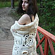 Cape milk color of motives. Wraps. IRINA GRUDKINA Handmade Knitwear. Online shopping on My Livemaster.  Фото №2
