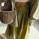 Заказать  Юбка из купры Savannah Green color. Roses (Roses-dresses). Ярмарка Мастеров. . Юбки Фото №3