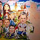 Шарж сюжетный по фото. Картины. Татьяна Летавина Волшебные истории (artfairy). Ярмарка Мастеров.  Фото №5