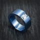 Titanium ring blue with blue Topaz. Rings. asgdesign. Online shopping on My Livemaster.  Фото №2