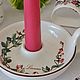 Винтаж: Фарфоровый подсвечник с ручкой. Botanica, Villeroy & Boch, Кухонная утварь винтажная, Штутгарт,  Фото №1