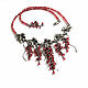 Silver necklace with pomegranates and leaves Crimson Autumn. Necklace. Kseniya Sakharnova. My Livemaster. Фото №4