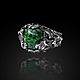 Кольцо с хромдиопсидом Стихия земли. Кольца. Aventure.Jewelry. Интернет-магазин Ярмарка Мастеров.  Фото №2