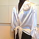 Elegance XS, s, M ,L ,XL blouse / satin, white. Blouses. ERIO SHOP. Online shopping on My Livemaster.  Фото №2