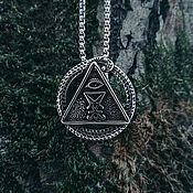 Украшения handmade. Livemaster - original item Lucifer Triangle — Steel Pendant. Handmade.