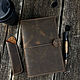 Leather Travel Notebook A5, Diaries, Moscow,  Фото №1