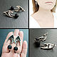 Silver Earrings with Fish Stingray skin (925 silver). Earrings. Kseniya Sakharnova. My Livemaster. Фото №5
