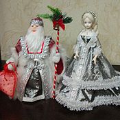 Сувениры и подарки handmade. Livemaster - original item grandfather frost and snow maiden: grandfather frost and snow maiden. Handmade.