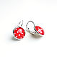 Order Silver plated earrings 'Polka dots' (red). Linda (LKdesign). Livemaster. . Earrings Фото №3