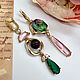 Серьги со срезом агата, асимметрия. Серьги классические. Elena Moonlight Jewelry. Интернет-магазин Ярмарка Мастеров.  Фото №2