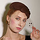 Беретик «Шоколадный зефир». Шляпы. EDIS | дизайнерские шляпы Наталии Эдис. Ярмарка Мастеров.  Фото №6