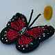 Brooch 'Butterfly', beaded, crystals. Brooches. IRNI. My Livemaster. Фото №4