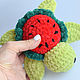 Plush turtle, sea turtle knitted toy, Stuffed Toys, Moscow,  Фото №1