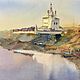 Watercolor. Painting watercolor. Landscape. Evening In Suzdal, Pictures, Moscow,  Фото №1