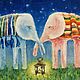Romantic elephants. Oil painting. Fantasy. Pictures. Siberian decor. Online shopping on My Livemaster.  Фото №2