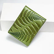 Сумки и аксессуары handmade. Livemaster - original item Light Olive Green Credit Card Holder. Handmade.