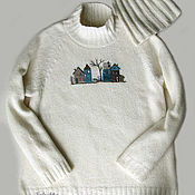 Одежда handmade. Livemaster - original item Architectural milk sweater. Handmade.