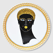 Картины и панно handmade. Livemaster - original item Decorative wall plate Queen of Sheba in Art Deco style. Handmade.