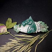 Украшения handmade. Livemaster - original item Natural Agate hairpin with aquamarine beads Svoboda. Handmade.