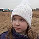 Шапка для девочки с косами. Шапки. Весёлый помпон. Ярмарка Мастеров.  Фото №7