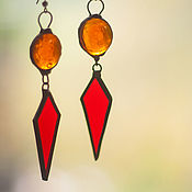 Украшения handmade. Livemaster - original item earrings. Fangs Of Flame.. Handmade.