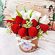 Soap Strawberries and Roses handmade bouquet of flowers as a gift, Soap, Moscow,  Фото №1