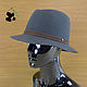 Elegant ladies felt hat Fedora. Color grey, Hats1, Ekaterinburg,  Фото №1