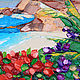 Картина маслом пейзаж "Пляж" Берег, остров, закат, пальмы. Картины. Картина от Ани. Ярмарка Мастеров.  Фото №5