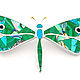 Order Brooch BUTTERFLY. Brooch with turquoise, malachite, mother of pearl. ARIEL - MOSAIC. Livemaster. . Brooches Фото №3