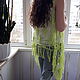 Жилет ажурный вязаный из хлопка со льном. Жилеты. Теплый мир     (knit.tm). Ярмарка Мастеров.  Фото №5