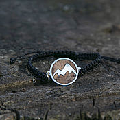Украшения handmade. Livemaster - original item Mountain, a bracelet with a tree on a braided cord. Handmade.