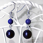 Украшения handmade. Livemaster - original item Earrings Deep Blue. Handmade.