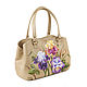 Medium women's bag ' Irises in bloom'. Classic Bag. Pelle Volare. My Livemaster. Фото №4
