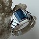 Male Vedic Ring with Raw Blue Sapphire White Gold. Rings. Bauroom - vedic jewelry & gemstones (bauroom). My Livemaster. Фото №4