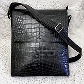 Сумки и аксессуары handmade. Livemaster - original item Men`s bag made of genuine crocodile leather, in black!. Handmade.