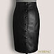 Pencil skirt 'Alice III' from nature. leather/suede (any color), Skirts, Podolsk,  Фото №1