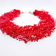 Order Necklace "Red wine"  red coral. Galina Svetlova. Livemaster. . Necklace Фото №3