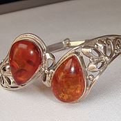 Винтаж handmade. Livemaster - original item Amber Bracelet Natural Amber Silver 925 Star Vintage USSR. Handmade.