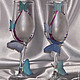 Glasses for the newlyweds 'Butterfly', Wedding glasses, Moscow,  Фото №1