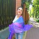 Batik Stole Persian Indigo Women's scarf chiffon gas. Wraps. silk Paradise. My Livemaster. Фото №5
