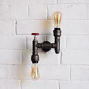 Для дома и интерьера handmade. Livemaster - original item Sconce lamp made of VGP pipes in the Loft style 