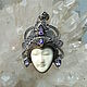 suspension: Face of the goddess pendant with amethyst. Pendants. Garuda. My Livemaster. Фото №4