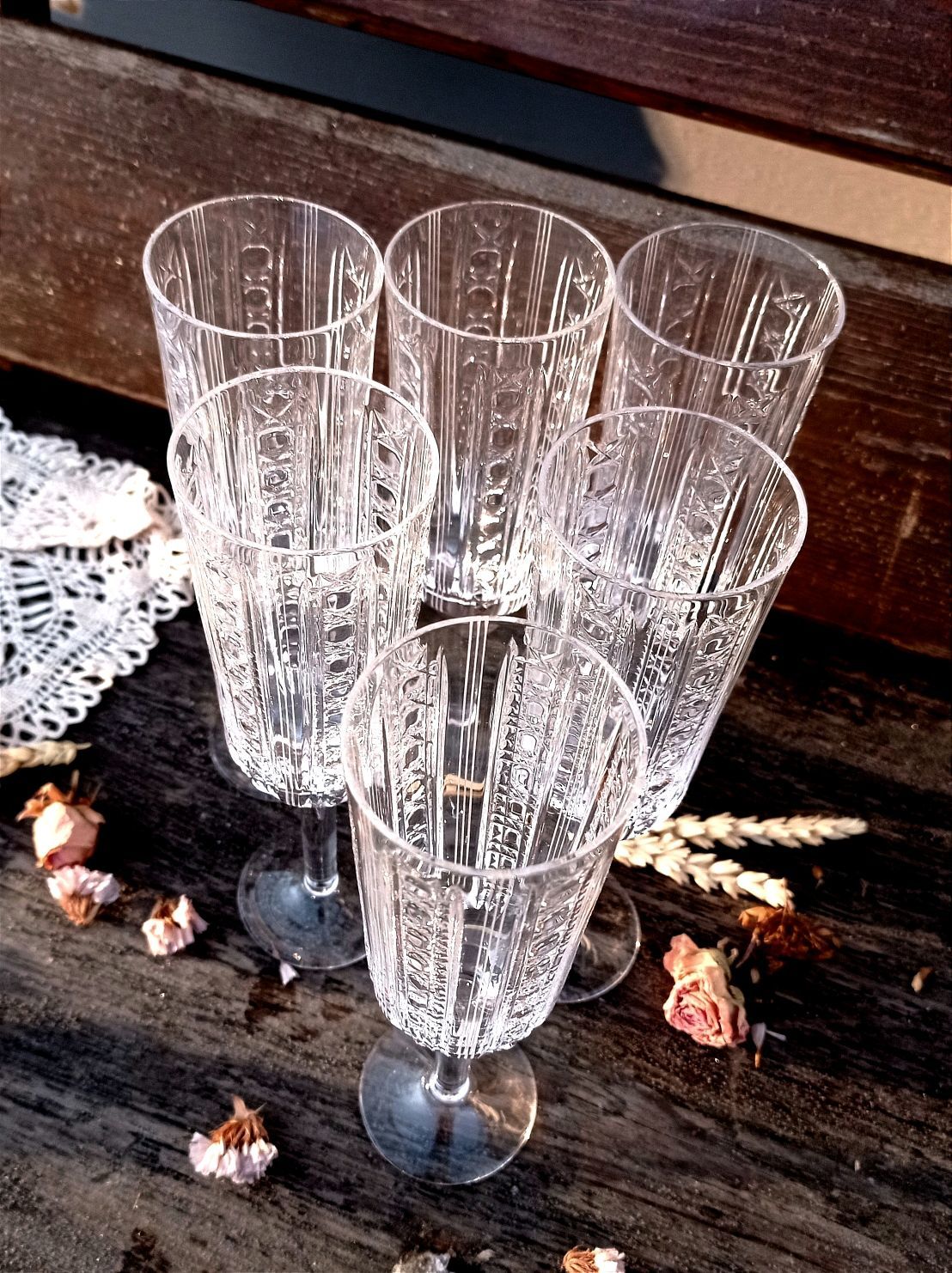 Винтаж: Хрустальные фужеры для шампанского. ЛХЗС. СССР купить в ...