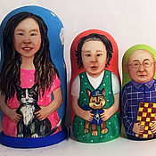 Русский стиль handmade. Livemaster - original item Custom nesting doll, Portrait family matryoshka 12 pieces. Handmade.