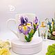 Кружка Ирисы. Кружки и чашки. Flowerdecor337. Ярмарка Мастеров.  Фото №4