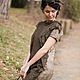 Эксклюзивное платье ручной работы Taupe Dress. Платья. Irena Levkovich WoolWonders. Интернет-магазин Ярмарка Мастеров.  Фото №2