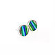 Order Stud EARRINGS 'Stripes' with natural stones. ARIEL - MOSAIC. Livemaster. . Stud earrings Фото №3