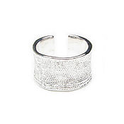 Украшения handmade. Livemaster - original item Wide silver ring, ring without inserts, without stones. Handmade.
